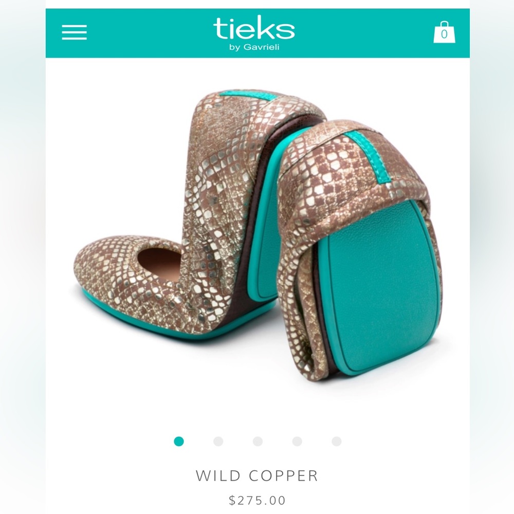 Tieks Ballet Flats in Wild Copper